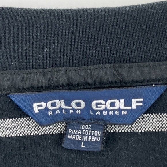 Polo Golf Mens Large Black Striped - Picture 2 of 8